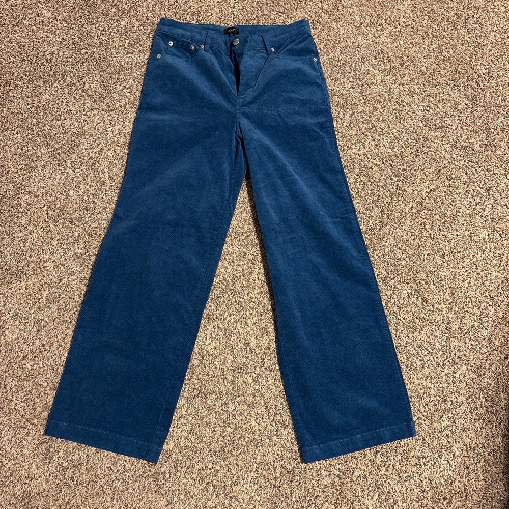 J. Crew Factory Size 25 Slim Wide Leg - Turquoise Corduroy